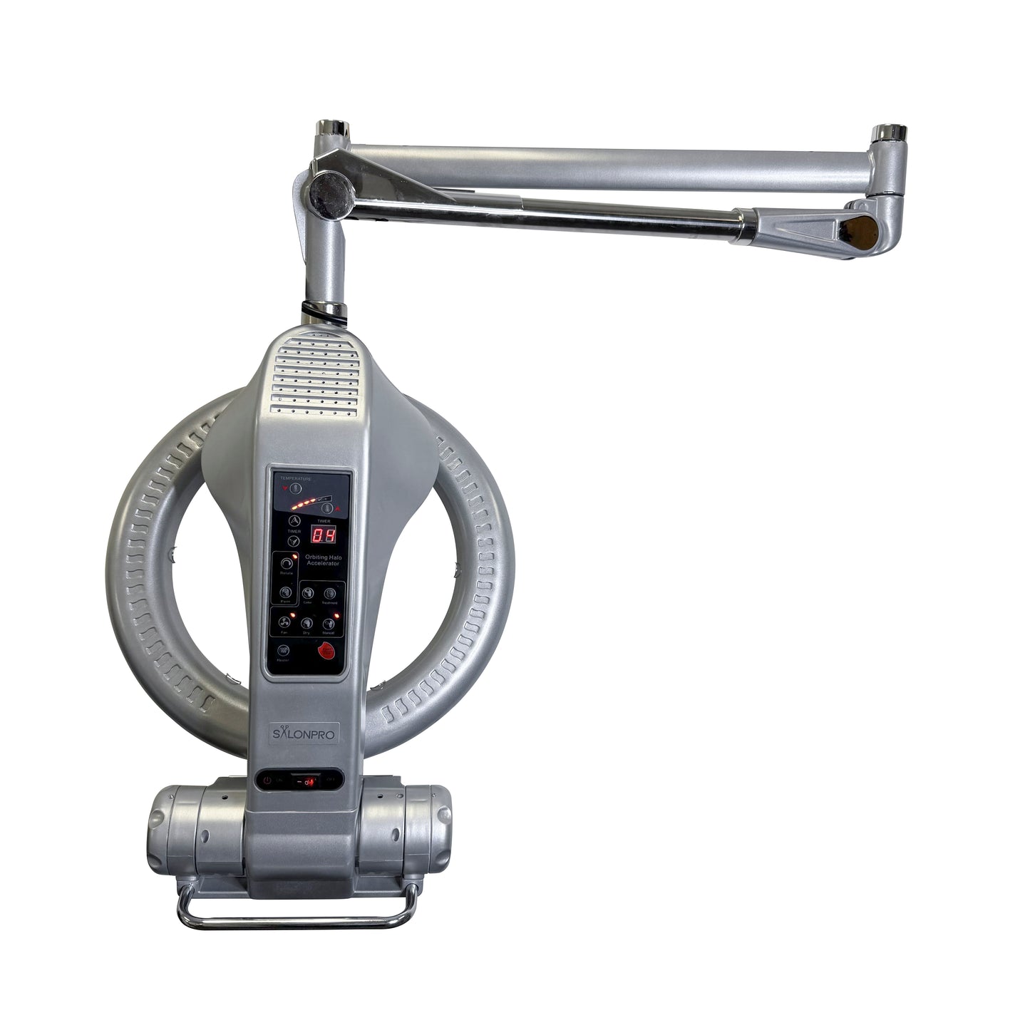 SalonPro Orbiting Halo Procesador de color de cabello infrarrojo profesional y acelerador de secador multifunción con sistema de montaje en pared - Gris