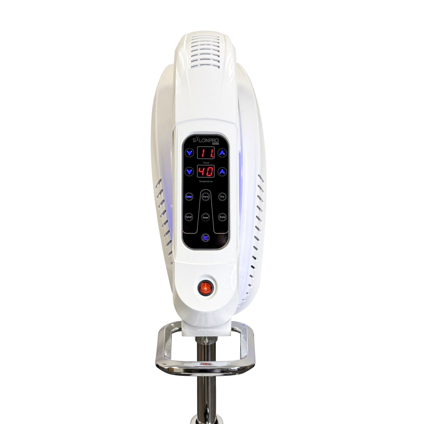 SalonPro Orbiting Halo Procesador de color de cabello infrarrojo profesional y acelerador de secador multifunción con base rodante - Gris
