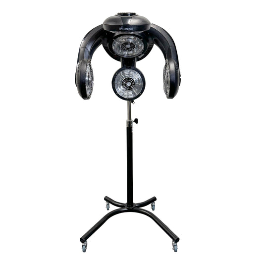 SalonPro Multi-Zone+ Infrared Hair Color Processor & Dryer – Rolling Base, Black