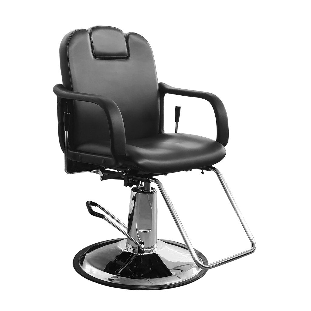 Ikonna H-2206BKR | Chaise de salon polyvalente en noir, design simple avec réglages de confort réglables