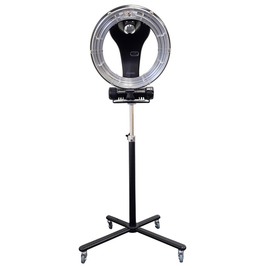 SalonPro Orbiting Halo Infrared Hair Color Processor & Dryer - Rolling Base, Black