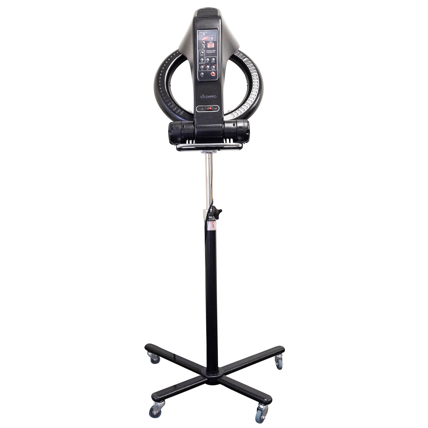 SalonPro Orbiting Halo Infrared Hair Color Processor & Dryer - Rolling Base, Black
