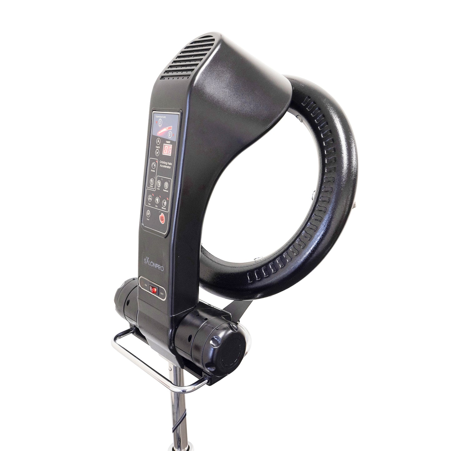 SalonPro Orbiting Halo Infrared Hair Color Processor & Dryer - Rolling Base, Black