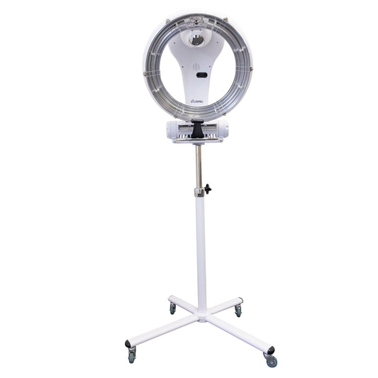 SalonPro Orbiting Halo Infrared Hair Color Processor & Dryer – Rolling Base, White