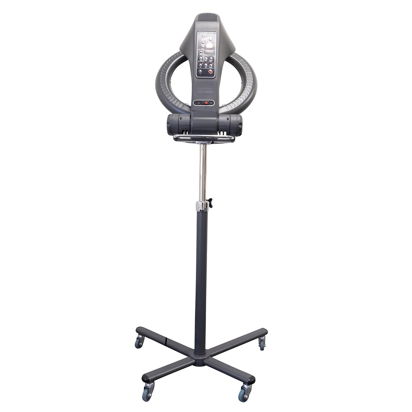 SalonPro Orbiting Halo Processeur de coloration infrarouge professionnel et accélérateur de séchage multifonction avec base roulante – Gris