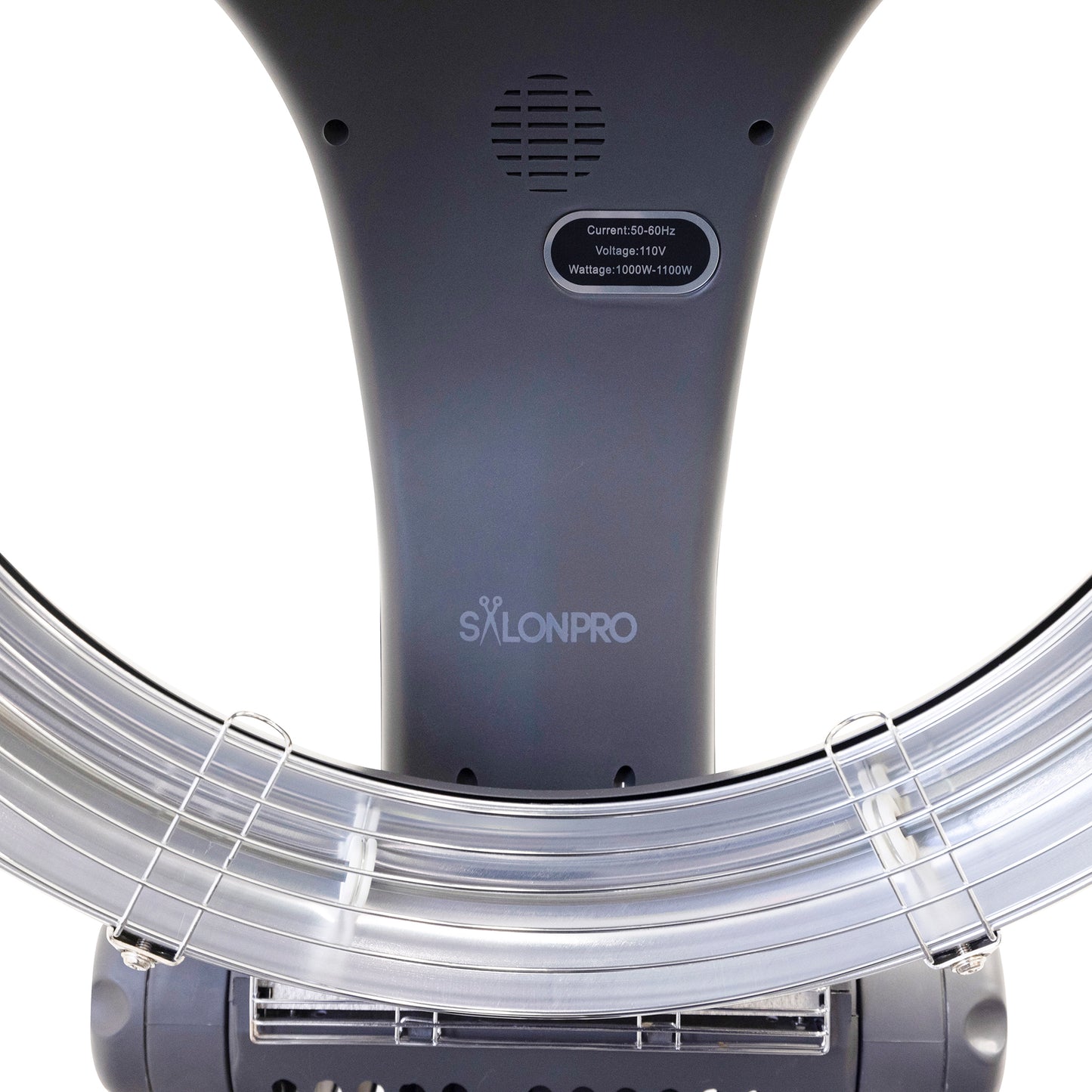 SalonPro Orbiting Halo Processeur de coloration infrarouge professionnel et accélérateur de séchage multifonction avec base roulante – Gris
