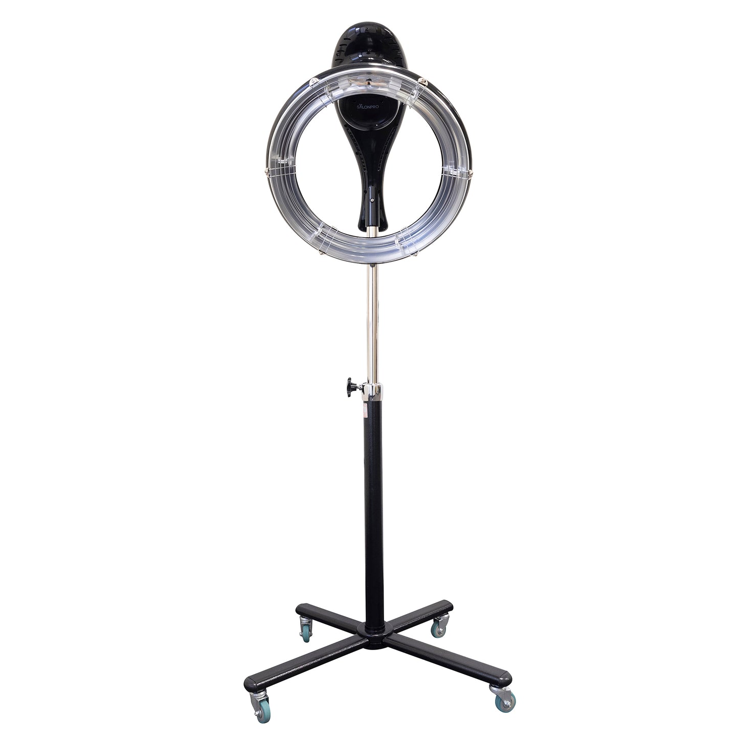 SalonPro Orbiting Halo Procesador y acelerador de color de cabello infrarrojo profesional compacto con base rodante - Negro