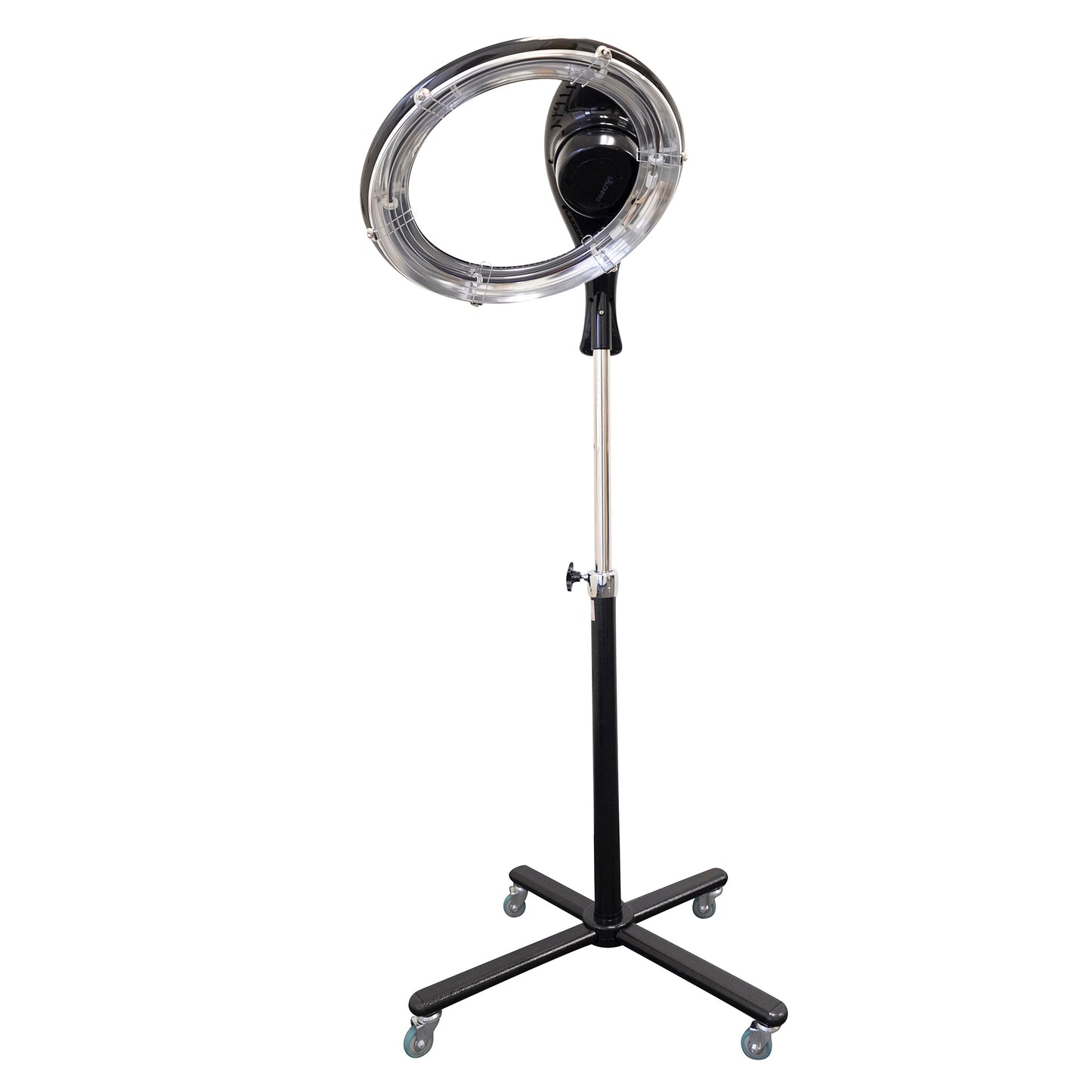 SalonPro Orbiting Halo Procesador y acelerador de color de cabello infrarrojo profesional compacto con base rodante - Negro