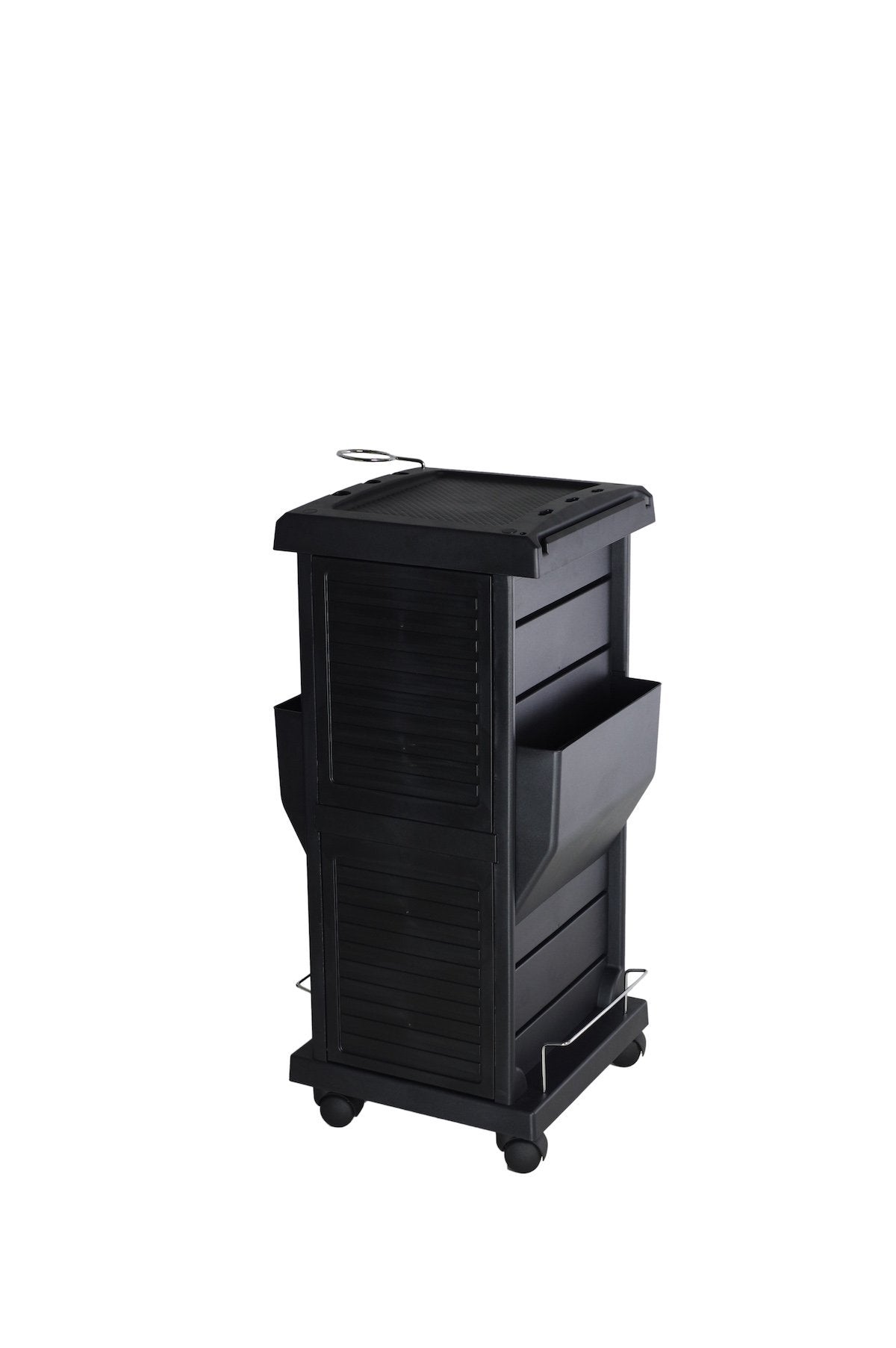 SalonPro Lockable Styling Cabinet Storage & Coloring Trolley w/ Rolling Wheels in Black Styling Trolley SalonPro Equipment