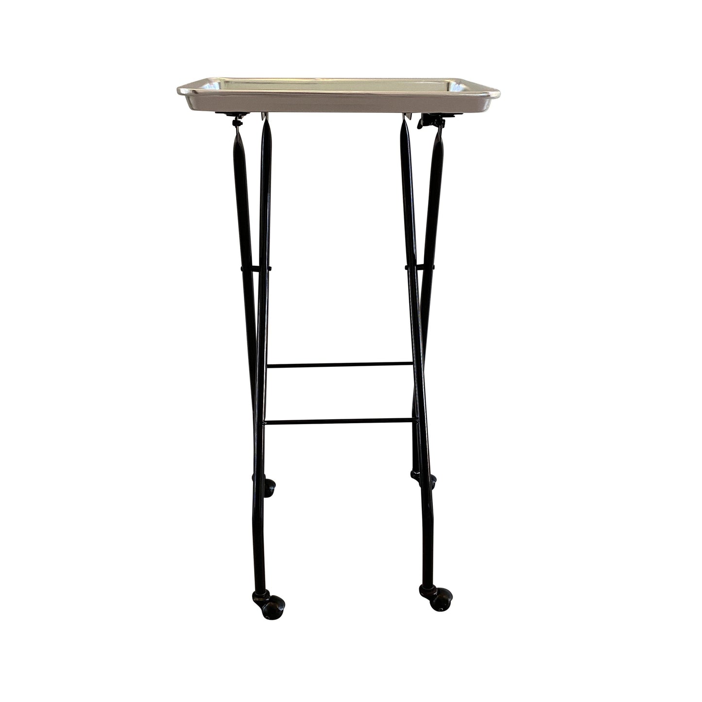 SalonPro Folding Aluminum Rolling Styling Service Tray Styling Trolley SalonPro Equipment