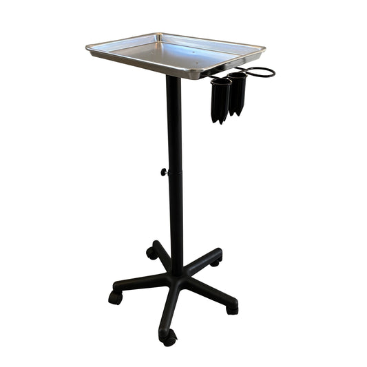 SalonPro Adjustable Aluminum Rolling Styling Cart Trolley w/ Tool Holder Salon Furniture SalonPro Equipment