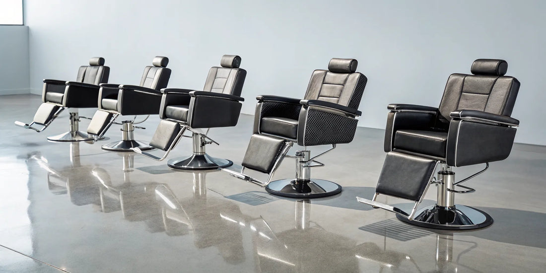 An all-purpose salon chair with a headrest, one of the best models for a modern salon.
