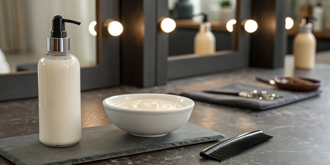 A professional hair color accelerator for faster processing of salon hair color.