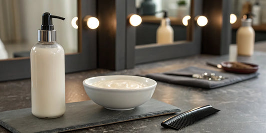 A professional hair color accelerator for faster processing of salon hair color.