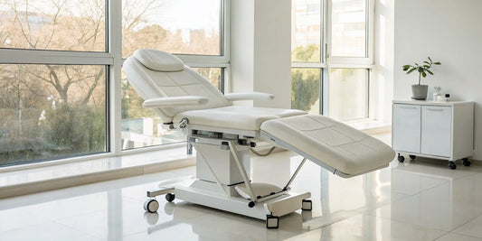 The benefits of a hydraulic facial bed for client comfort and versatile positioning in a modern spa.