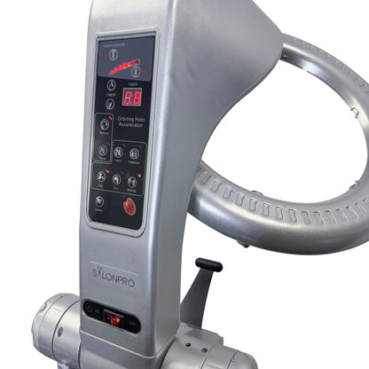 NEW SalonPro Orbiting Halo Infrared Hair Dryer & Color Processor – Rolling Base, Silver