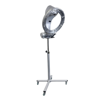 NEW SalonPro Orbiting Halo Infrared Hair Dryer & Color Processor – Rolling Base, Silver