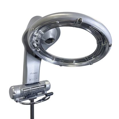 NEW SalonPro Orbiting Halo Infrared Hair Dryer & Color Processor – Rolling Base, Silver