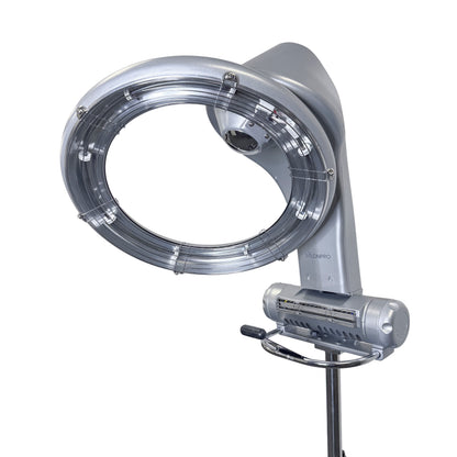 NEW SalonPro Orbiting Halo Infrared Hair Dryer & Color Processor – Rolling Base, Silver