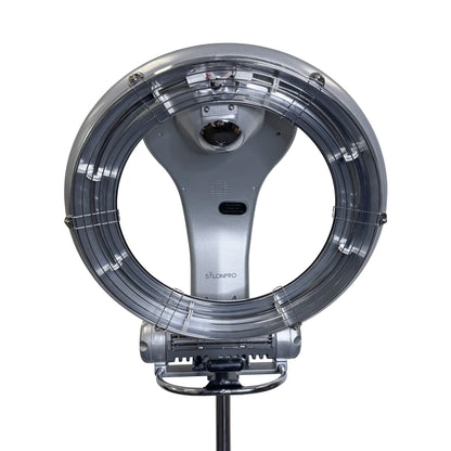 NEW SalonPro Orbiting Halo Infrared Hair Dryer & Color Processor – Rolling Base, Silver
