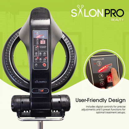 SalonPro Orbiting Halo Infrared Hair Dryer & Color Processor - Rolling Base, Black