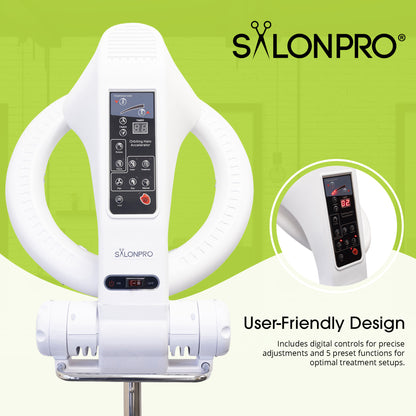 SalonPro Orbiting Halo Infrared Hair Dryer & Color Processor - Wall Mount, White