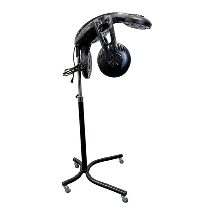 SalonPro Multi-Zone+ Infrared Hair Dryer & Color Processor – Rolling Base, Black
