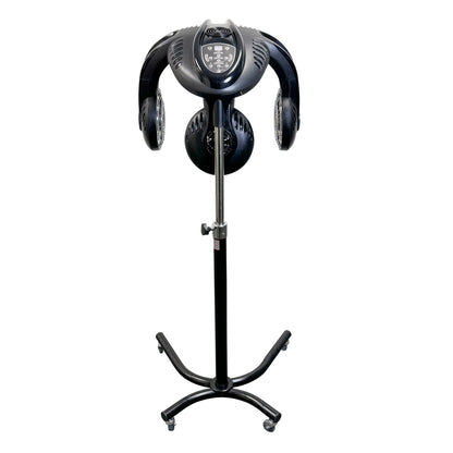 SalonPro Multi-Zone+ Infrared Hair Dryer & Color Processor – Rolling Base, Black