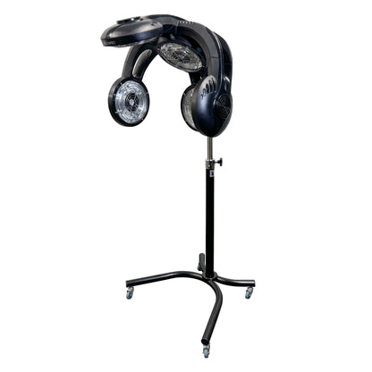 SalonPro Multi-Zone+ Infrared Hair Dryer & Color Processor – Rolling Base, Black