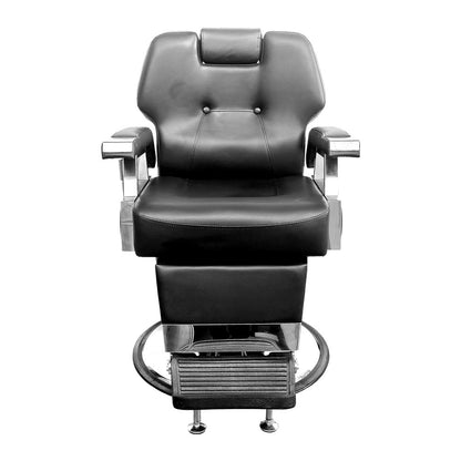 Ikonna H-31307BKR Barber Chair – Black Bulky Design with Coin Base