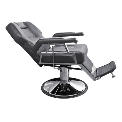 Ikonna H-31307BKR Barber Chair – Black Bulky Design with Coin Base