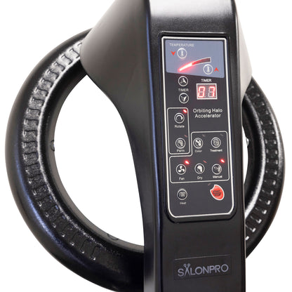 SalonPro Orbiting Halo Infrared Hair Dryer & Color Processor - Rolling Base, Black