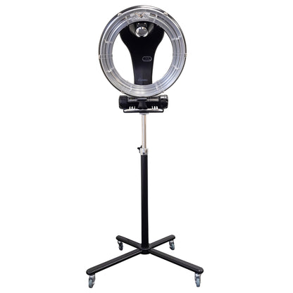 SalonPro Orbiting Halo Infrared Hair Dryer & Color Processor - Rolling Base, Black
