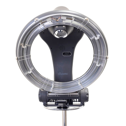 SalonPro Orbiting Halo Infrared Hair Dryer & Color Processor – Rolling Base, Grey