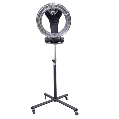 SalonPro Orbiting Halo Infrared Hair Dryer & Color Processor – Rolling Base, Grey