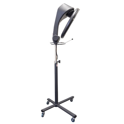 SalonPro Orbiting Halo Infrared Hair Dryer & Color Processor – Rolling Base, Grey