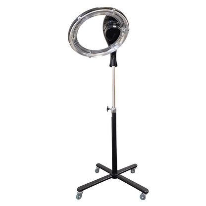 SalonPro Orbiting Halo Compact Infrared Hair Dryer & Color Processor – Rolling Base, Black