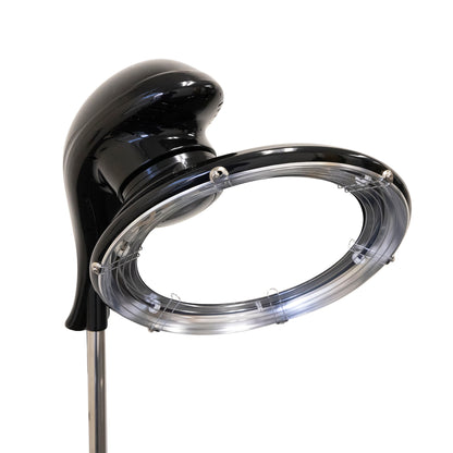SalonPro Orbiting Halo Compact Infrared Hair Dryer & Color Processor – Rolling Base, Black