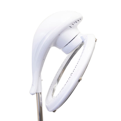 SalonPro Orbiting Halo Compact Infrared Hair Dryer & Color Processor – Rolling Base, White