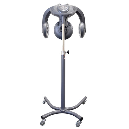 SalonPro Multi-Zone+ Infrared Hair Dryer & Color Processor – Rolling Base, Grey