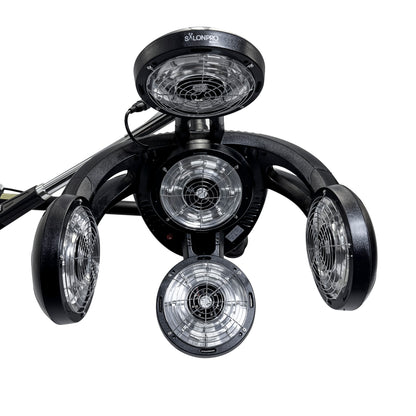 SalonPro Multi-Zone+ Infrared Hair Dryer & Color Processor – Wall Mount, Black