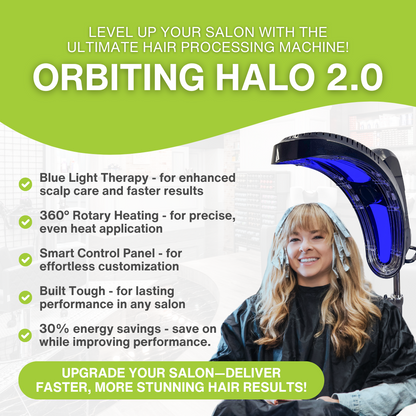 NEW SalonPro Orbiting Halo 2.0 Infrared Hair Dryer & Color Processor – Rolling Base