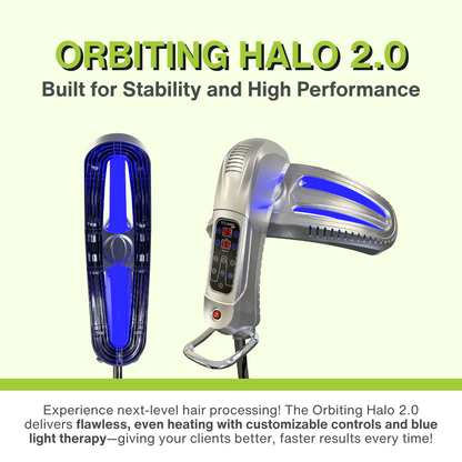 NEW SalonPro Orbiting Halo 2.0 Infrared Hair Dryer & Color Processor – Rolling Base