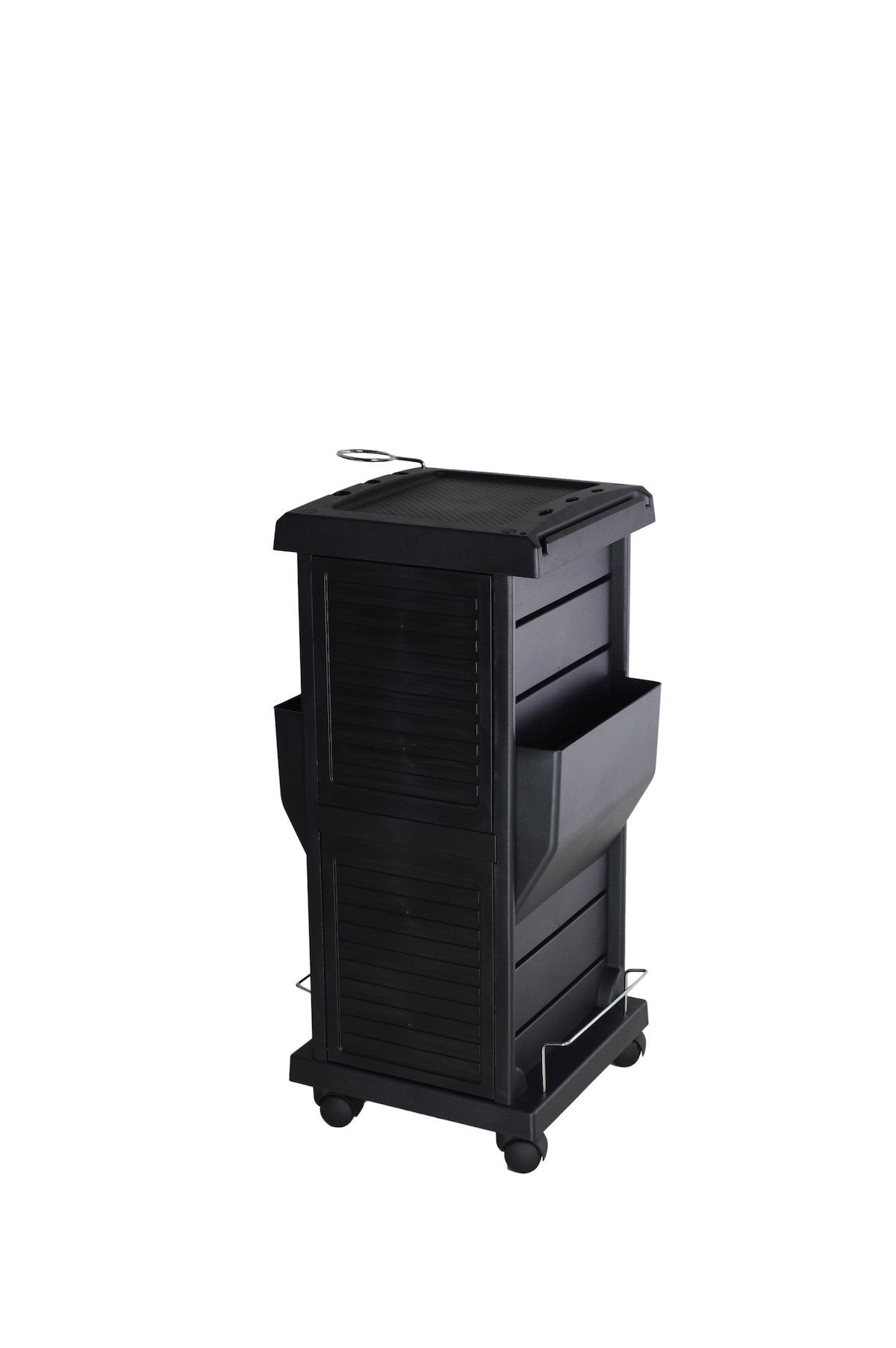 SalonPro Lockable Styling Cabinet Storage & Coloring Trolley w/ Rolling Wheels in Black Styling Trolley SalonPro Equipment 