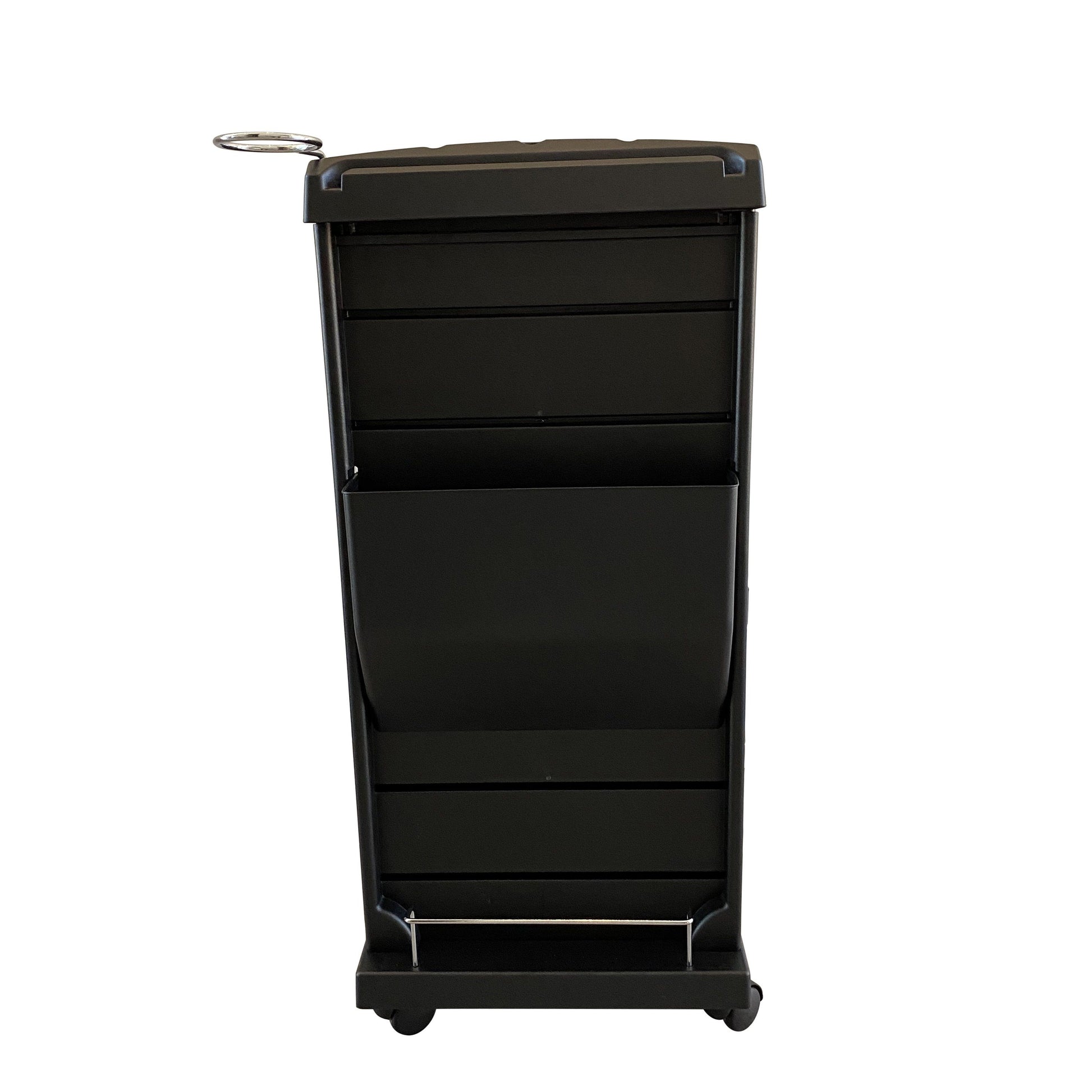 SalonPro Lockable Styling Cabinet Storage & Coloring Trolley w/ Rolling Wheels in Black Styling Trolley SalonPro Equipment 