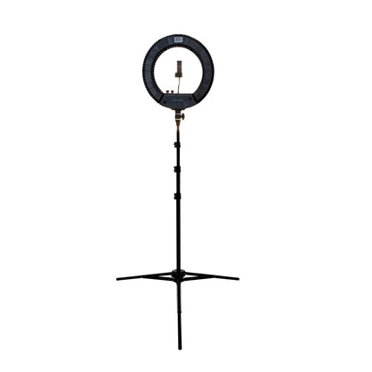 SalonPro LED Adjustable Ring Light for Salon Photography w/ Phone Mount & Mirror Light SalonPro Equipment Black (In-Stock) 