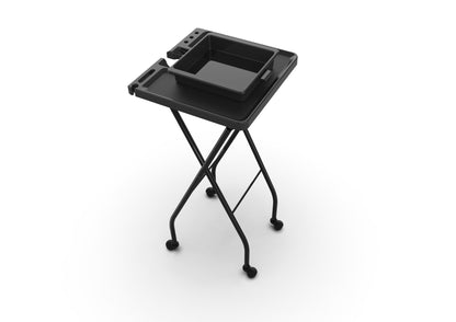 SalonPro Color Specialist Tray – Folding with Tool Holder & Drawer, Black